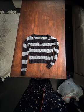 Ecko Red by Ecko Unltd Striped Cable Knit Sweater Size Small